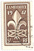5 francouzskch frank - jamboree 1947, 36*23 mm