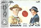 30 baiz, 13. svtov jamboree 1971 Japonsko, Robert Stephenson Smyth Baden-Powell, lord z Gilwellu a Olave St. Clair, lady Baden-Powell, 59*39mm